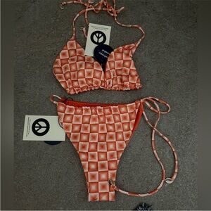 Madhappy Orange Kasakai Riley Bikini in Carrot